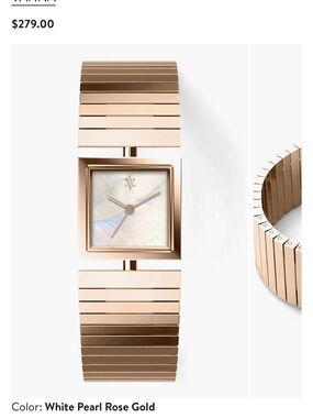 Vanna linea gemstone Rose Gold watch Square